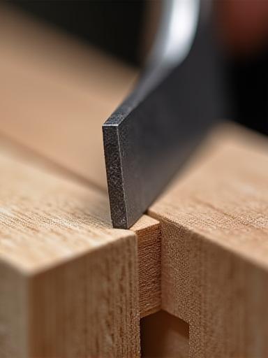 Dettaglio lavorazione manuale del legno